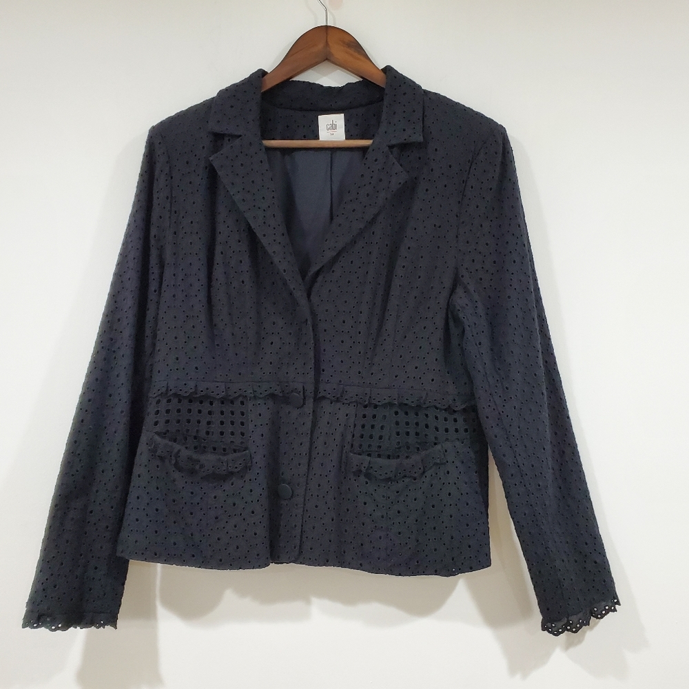 Cabi Laser Cut Blazer Jacket Women's Size  10